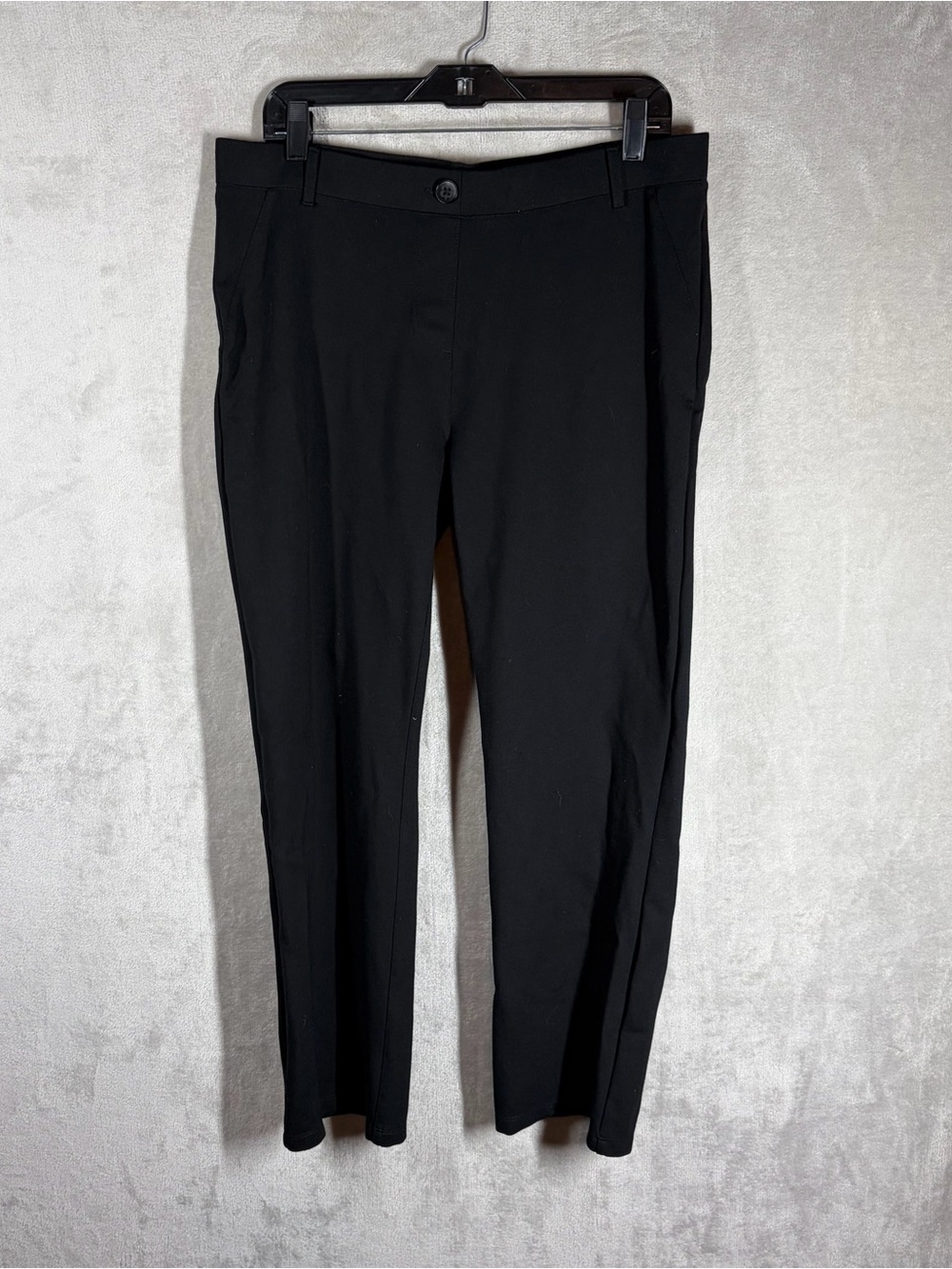 Betabrand Stretch Pull On Dress Pants Size XL Petite Black Comfort Office Career